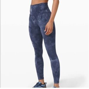 Lululemon Wunder Train HIGH-RISE TIGHT 25", Diamond Dye Shade Naval Blue